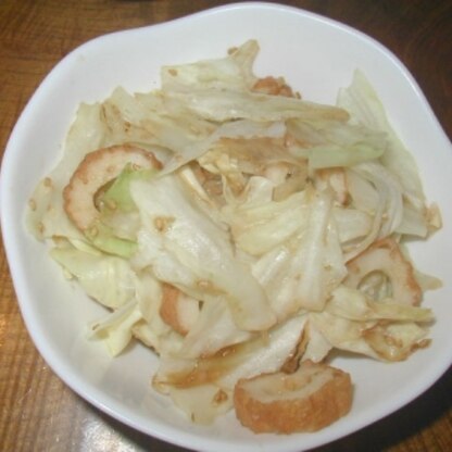 かつおぶしとちくわがいい味だしてておいしかったです。ごちそうさまでした。